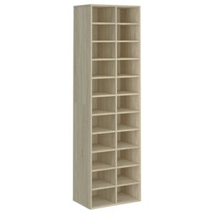 vidaXL Schoenenkast 54x34x183 cm bewerkt hout sonoma eikenkleurig