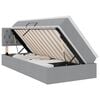vidaXL Opbergbed met LED met matras Lichtgrijs 100 x 200 cm Stof