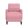 vidaXL Fauteuil met voetenbank 60 cm fluweel roze