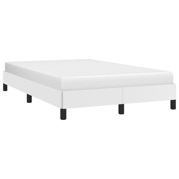 vidaXL Bedframe zonder matras 120x190 cm kunstleer wit