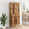 vidaXL Hoge kast 2 pcs Oud Hout Bewerkt hout