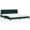 vidaXL Bedframe met LED zonder matras "Hanko" fluweel donkergroen 200x200 cm