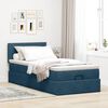 vidaXL Ottoman bed met matras 90x190cm fluweel donkerblauw