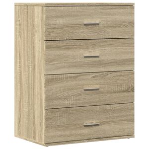 vidaXL Dressoir 60x39x80 cm bewerkt hout sonoma eikenkleurig