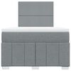 vidaXL Boxspring met matras stof lichtgrijs 120x190 cm