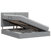 vidaXL Opslag bed met matras met opslag Lichtgrijs 180 x 200 cm Stof