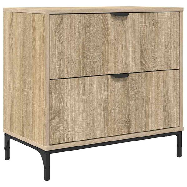 vidaXL Nachtkastje Sonoma eiken 63.5 x 36 x 61 cm Bewerkt hout