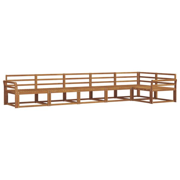 vidaXL Buiten bankenset 6 pcs Naturel Massief Acaciahout