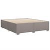 vidaXL Boxspring met matras stof taupe 180x200 cm