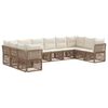 vidaXL Tuinbankenset 10 st Beige poly rattan