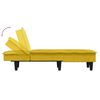 vidaXL Chaise longue fluweel geel