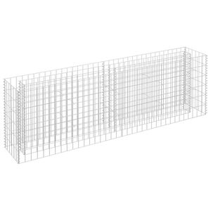 vidaXL Gabion plantenbak verhoogd 180x30x60 cm gegalvaniseerd staal