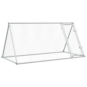 vidaXL Kippenhok 200x105x91 cm gegalvaniseerd staal zilverkleurig