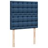 vidaXL Ottoman bed met matrassen en LED's 200x200cm stof blauw