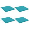 vidaXL Zitkussens SOEST 4 st 100% Polyester Turquoise 60 x 60 x 5 cm