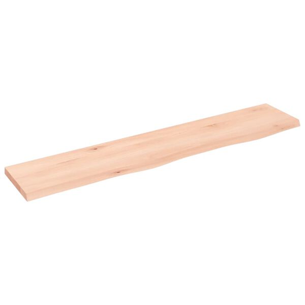 vidaXL Wandschap 100x20x2 cm onbehandeld massief eikenhout
