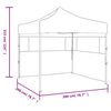 vidaXL Partytent met 2 zijwanden inklapbaar 2x2 m staal wit