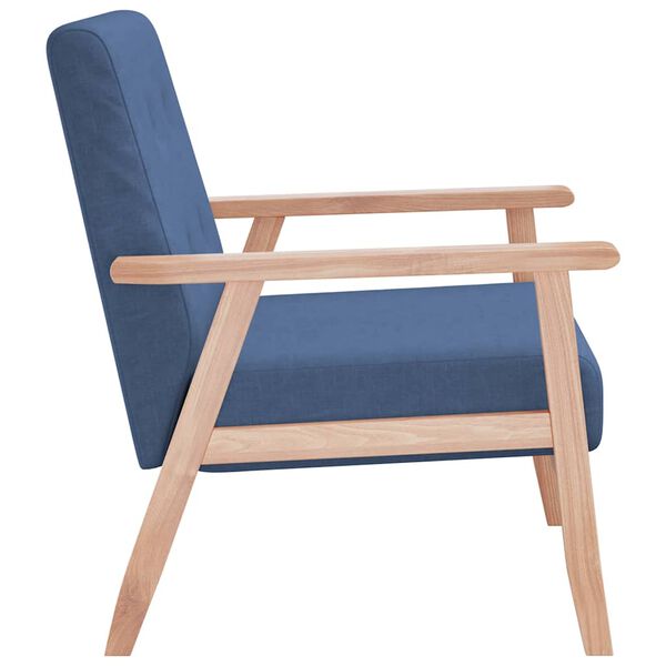 vidaXL Fauteuil stof blauw