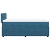 vidaXL Boxspring met matras fluweel blauw 80x200 cm