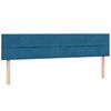 vidaXL Boxspring met matrassen fluweel donkerblauw 180x210 cm