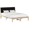 vidaXL Bedframe met Gevoerd Hoofdgedeelte Bruin 150 x 200 cm