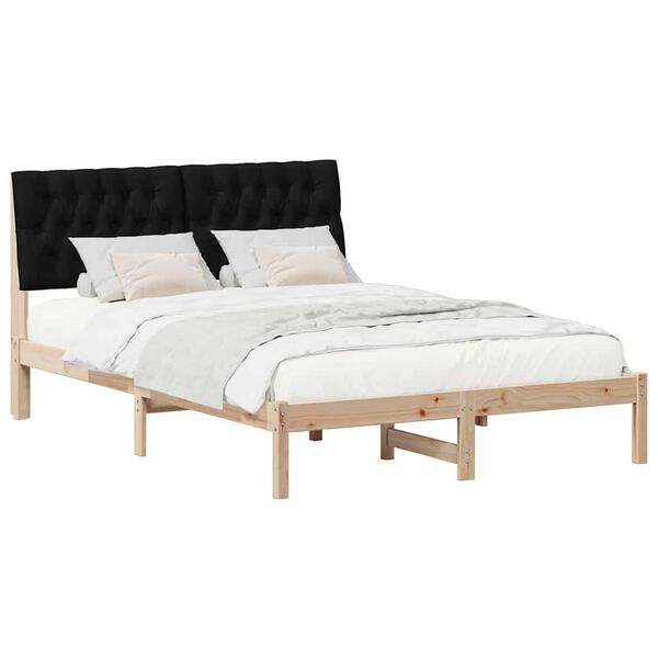 vidaXL Bedframe met Gevoerd Hoofdgedeelte Bruin 150 x 200 cm