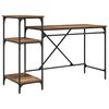vidaXL Bureau Oud Hout 135 x 50 x 90 cm Bewerkt hout