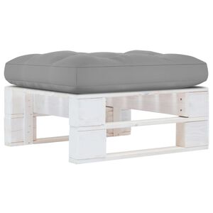 vidaXL Tuinhocker pallet ge&iuml;mpregneerd grenenhout wit