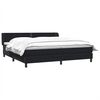 vidaXL Boxspring met matrassen fluweel zwart 180x210 cm