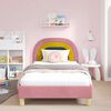 vidaXL Bedframe voor kinderen met hoofdbord Roze 90 x 190 cm Fluweel