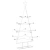vidaXL Metalen kerstboom met houder KUOPIO 140 cm Staal Wit