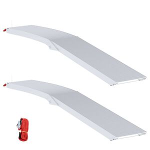 vidaXL Laad Ramp 2 pcs Zilver 205 x 28 x 5 cm Aluminium