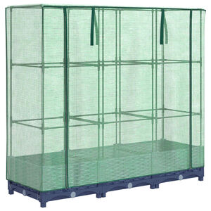vidaXL Verhoogde plantenbak met kashoes rotanlook 120x40x123 cm