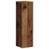 vidaXL Plantenstandaards 2 st 17x17x60 cm bewerkt hout oud houtkleurig