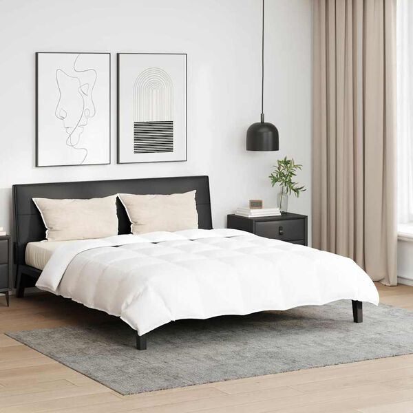 vidaXL Dekbed Set met kussen 3 pcs Wit Donsveertjes