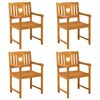 vidaXL Tuinstoelen 4 st Naturel Massief Acaciahout