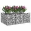 vidaXL Gabion Verhoogd Bed Zilver 150 x 100 x 60 cm