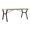 vidaXL Eettafel Y-frame 180x90x75 cm massief grenenhout en staal