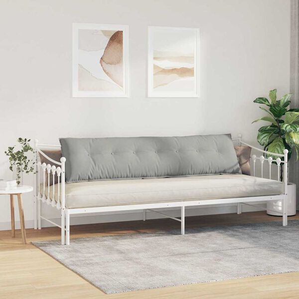 vidaXL Rugkussen Lichtgrijs 200 x 50 cm Microvezel Stof