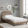 vidaXL Bedframe "Viana" met LED zonder matras cappuccino 100x200 cm