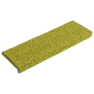 vidaXL Trapmatten 15 st 65x21x4 cm Groen Rechthoekige Rand