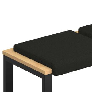 vidaXL Bankkussen 4 st Sherpa Stof Zwart Diepte 35 cm