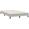 vidaXL Boxspring met matras fluweel lichtgrijs 120x220 cm