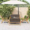 vidaXL Tuinstoelen met Tafel 5 pcs Grijs Massief acaciahout