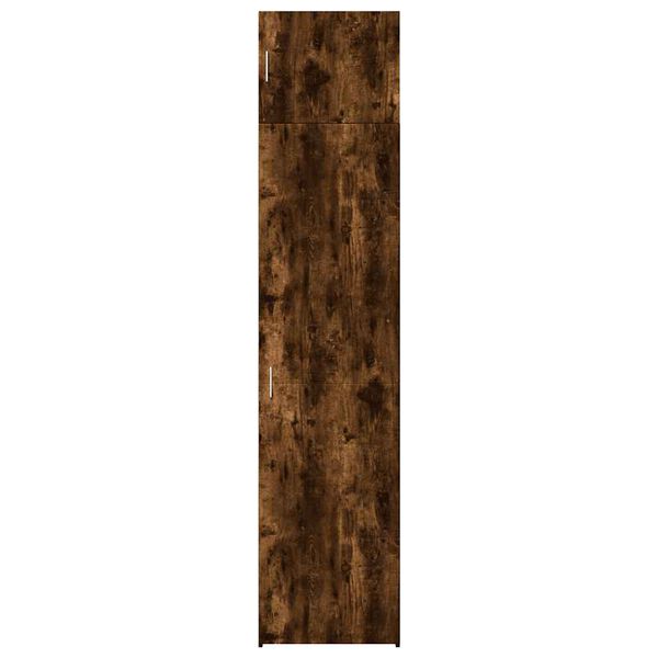 vidaXL Opbergkast smal 50x42,5x225 cm bewerkt hout gerookt eikenkleur