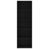 vidaXL Boekenkast met 5 schappen 60x30x189 cm bewerkt hout zwart