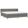 vidaXL Boxspring met matras stof donkergrijs 200x200 cm