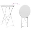 vidaXL Vouw Bistro Set 3 pcs Wit Staal
