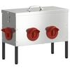 vidaXL Kip voerbak Zilver 41,5 x 20,5 x 33 cm Gegalvaniseerd staal