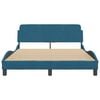 vidaXL Bedframe met hoofdeinde "Dover" fluweel blauw 140x190 cm